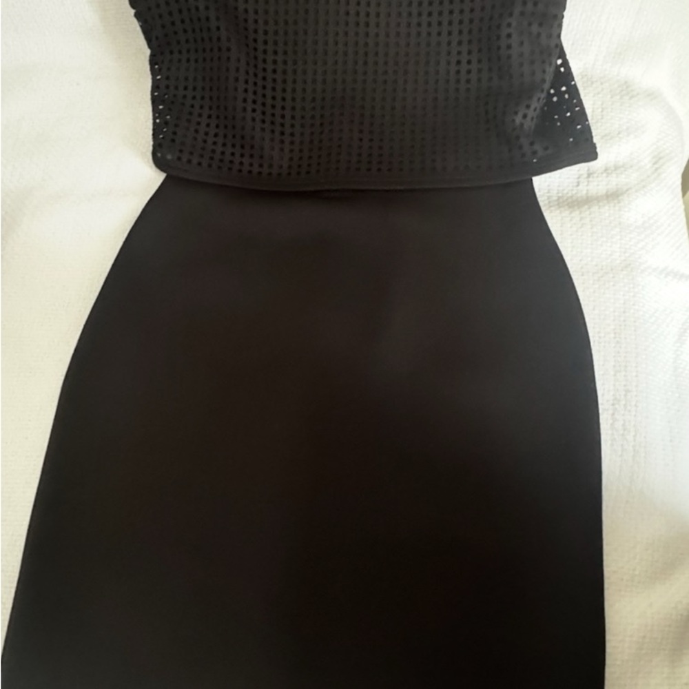 Calvin Klein Black Perforated Dress
